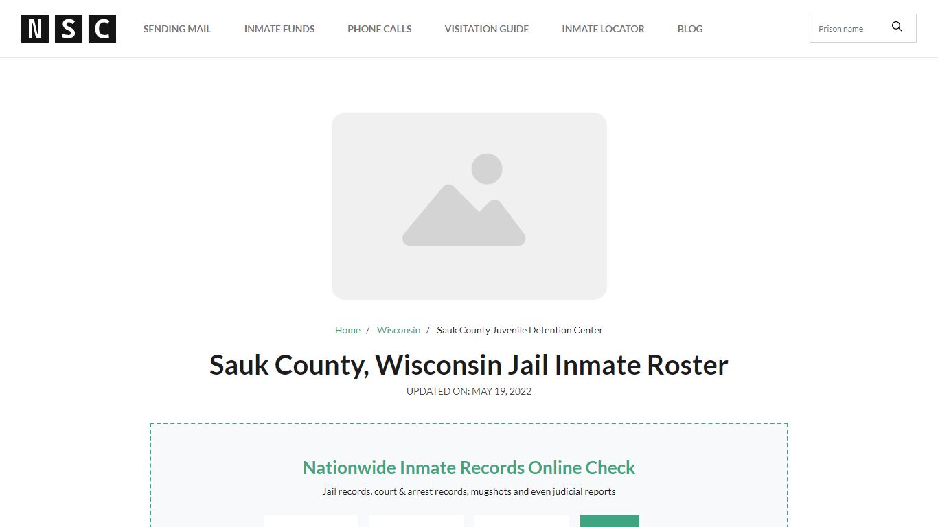 Sauk County, Wisconsin Jail Inmate List - Nationwide Inmate Lookup Resource